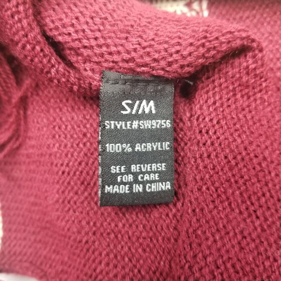 Active Designed in Los Angeles Maroon Boho Womens Pullover Sweater - Picture 9 of 10